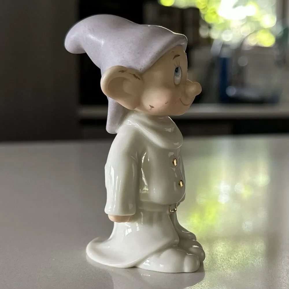 Vintage Lenox Disney Dopey&Sneezy Salt Pepper Shakers 24K Gold Hand Painted 90’s